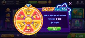 Lucky Spin Bonus Option In Hack Diya 3 Patti App